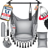Hangstoel - Binnen & Buiten - Hangschommel - Tot 150kg - Grijs - KESSER® •